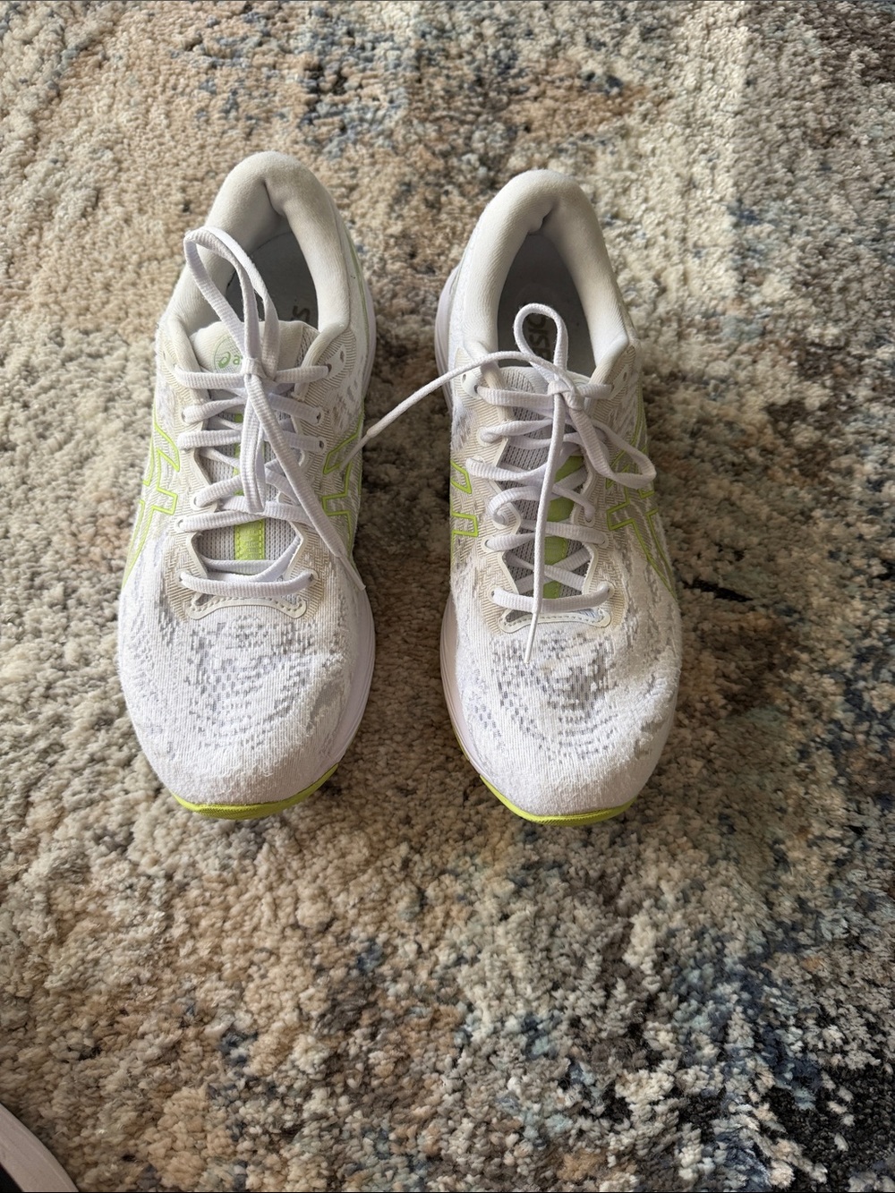 Asics Women’s Running Shoes in White with Lime Accents